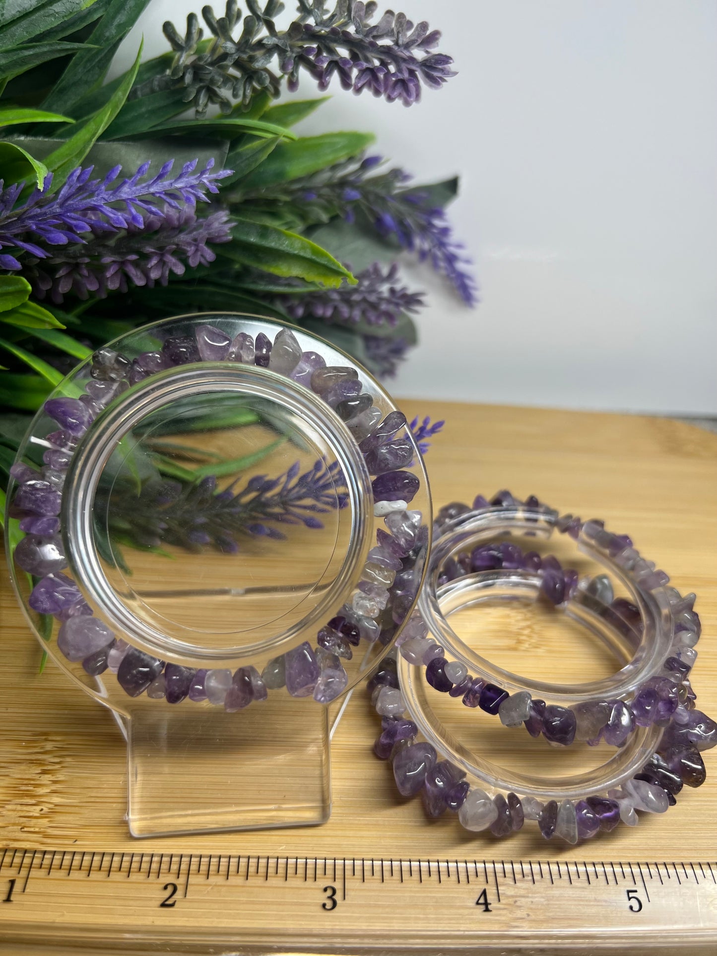 Amethyst Crystal Chip Bracelet