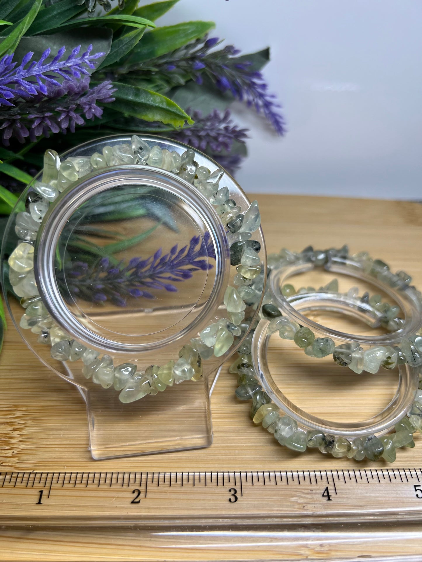 Prehnite Crystal Chip Bracelet