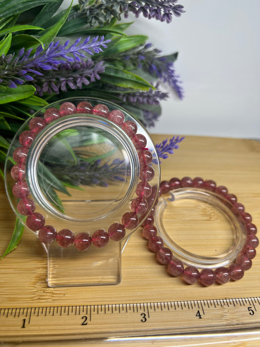 Strawberry Quartz Bracelet 8MM